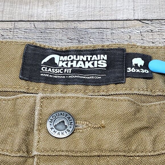 Mountain Khakis Pants Size 36 Tan Mountain Pant Hiking Trail Camping Chore Work - Picture 6 of 14